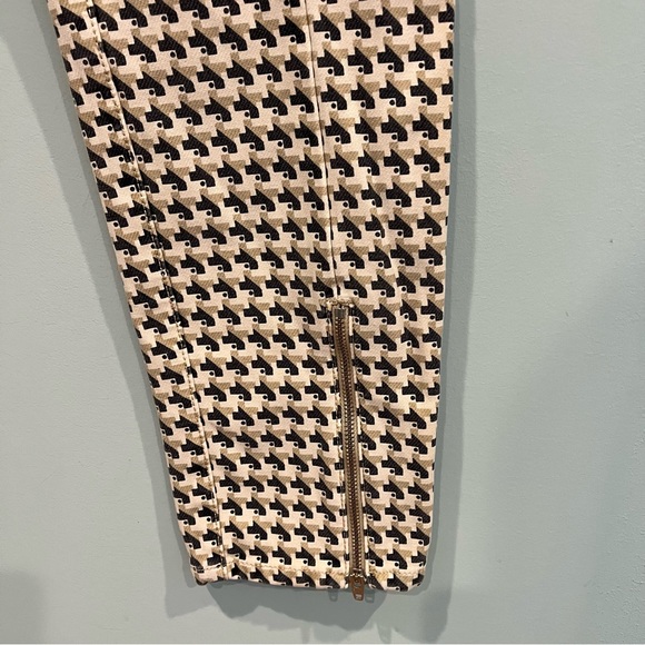 J. McLaughlin Check Patterned Tapered Pant Zippers At Bottom Back Women’s Sz 10 - Picture 6 of 11